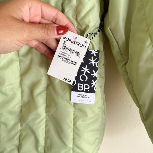 BP. Light Green Quilted Lightweight Jacket - XS - NWT - Picture 2 of 8